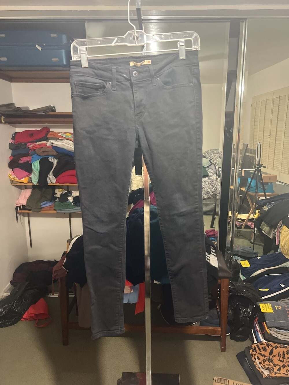 Levi's 711 Skinny Jeans W27 L28 Black Denim